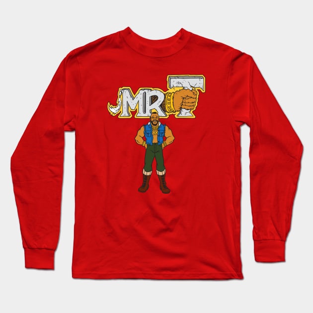 Mr. T Cartoon Long Sleeve T-Shirt by Chewbaccadoll